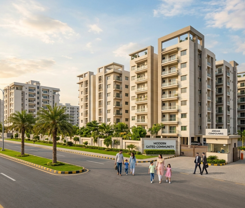 Grey construction apartment for sale